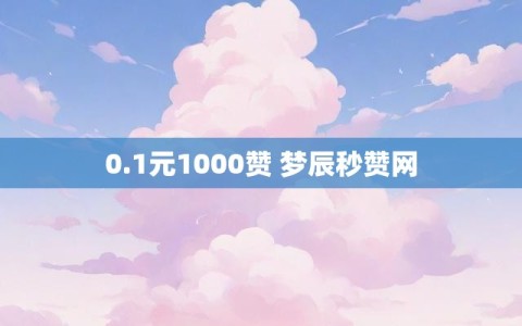 0.1元1000赞 梦辰秒赞网