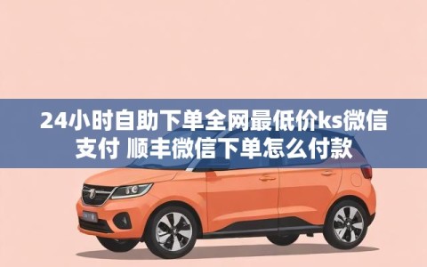 24小时自助下单全网最低价ks微信支付 顺丰微信下单怎么付款