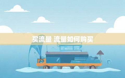 买流量 流量如何购买