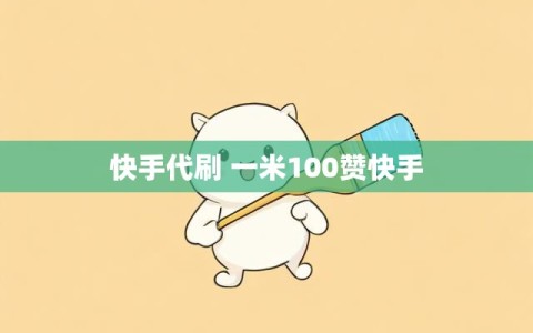 快手代刷 一米100赞快手