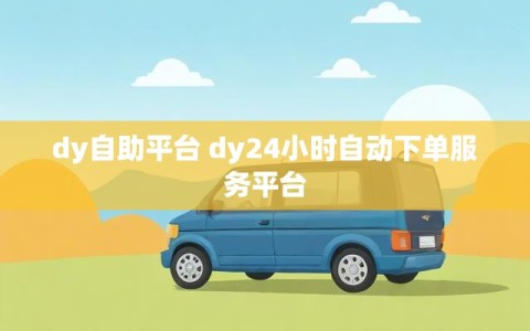 dy自助平台 dy24小时自动下单服务平台