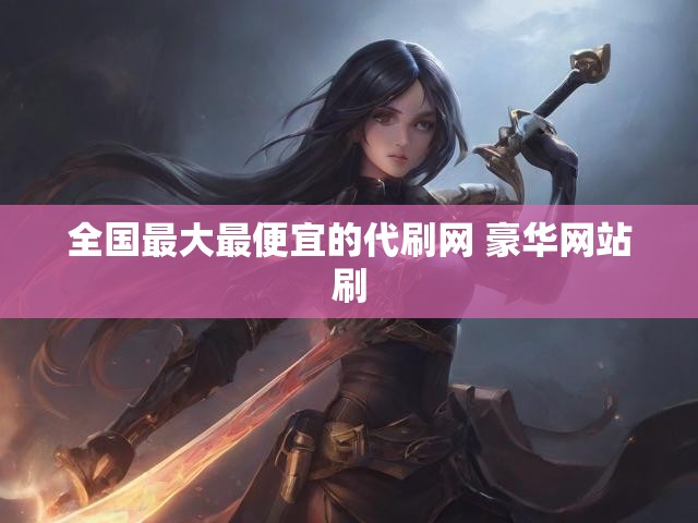 全国最大最便宜的代刷网 豪华网站刷