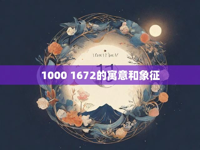1000 1672的寓意和象征
