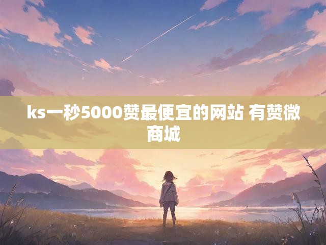 ks一秒5000赞最便宜的网站 有赞微商城