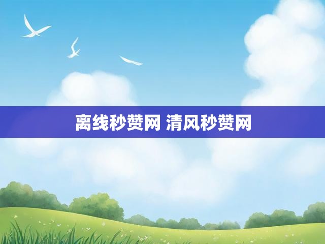 离线秒赞网 清风秒赞网